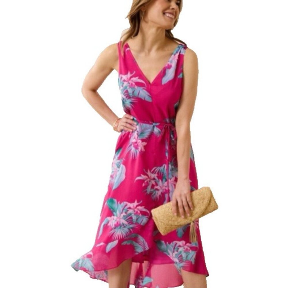 Tommy Bahama Maxi Dress Womens Small La Brisa Pink Floral Sleeveless NWT $188
